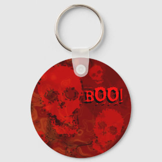 Skull Spectres Red 'Boo!' keychain