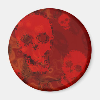 Skull Spectres Red fridge magnet