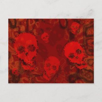 Skull Spectres Red postcard