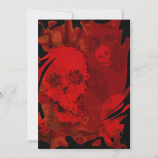 Skull Spectres Red swirl invitation