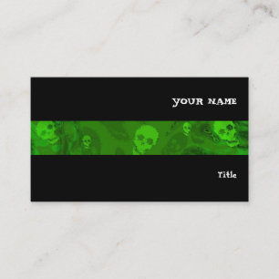 Skull Spectres stripe horizontal black Business Card