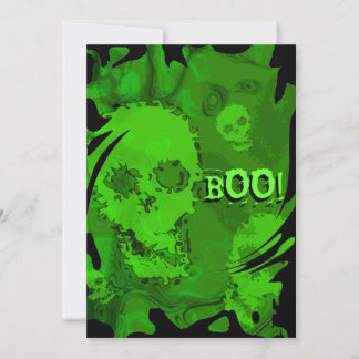 Skull Spectres swirl 'BOO!' invitation