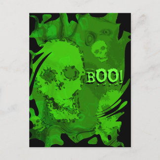 Skull Spectres swirl 'Boo!' postcard