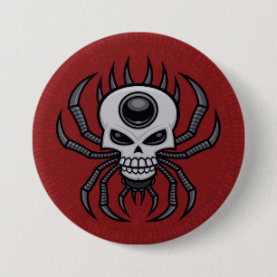 Skull Spider 7.5 Cm Round Badge