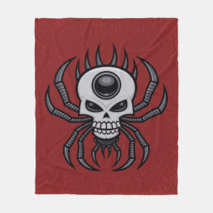 Skull Spider Fleece Blanket