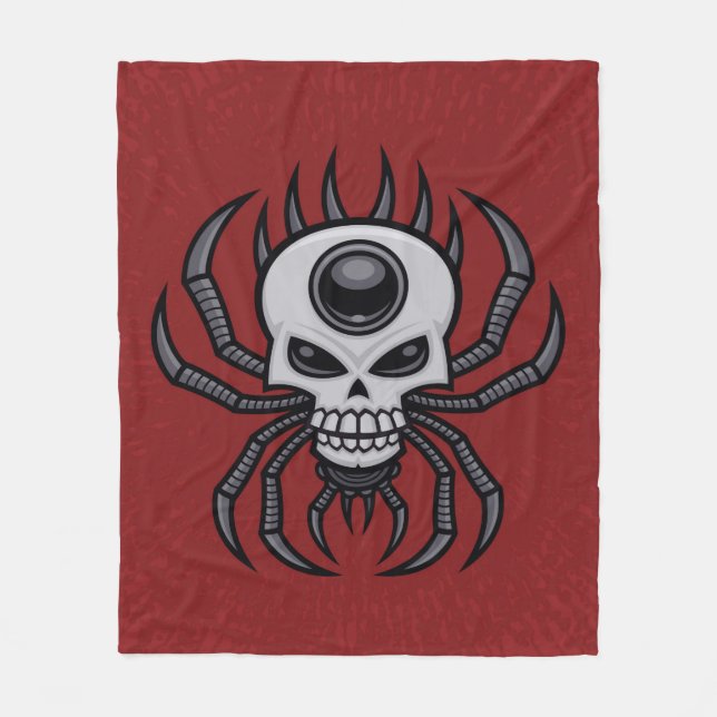 Skull Spider Fleece Blanket (Front)