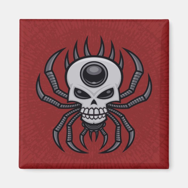 Skull Spider Magnet (Front)