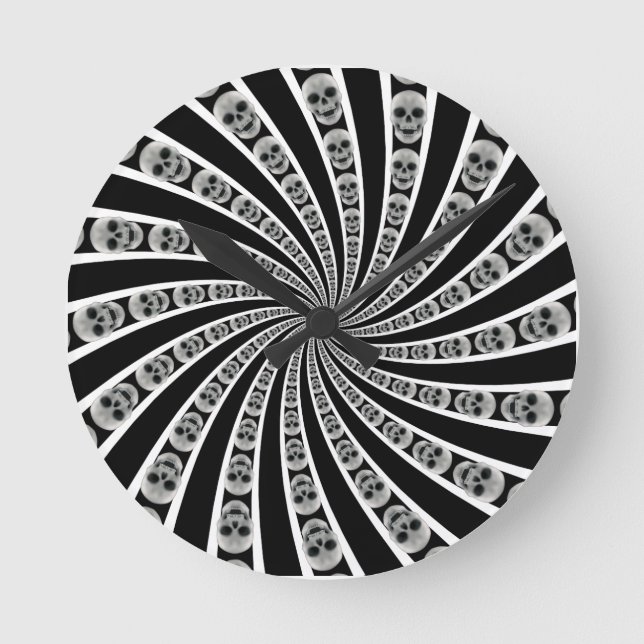 Skull Spiral: Wall Clock (Front)
