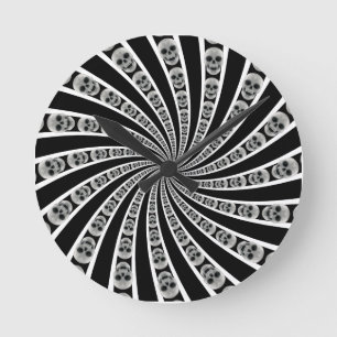 Skull Spiral: Wall Clock
