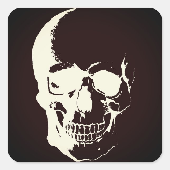 Skull Square Sticker (Front)