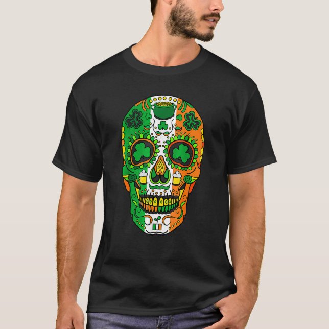 Skull St Patricks Day Irish Saint Patricks Day of  T-Shirt (Front)