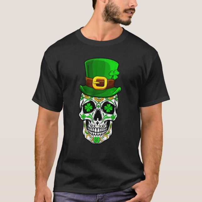 Skull St Patricks Day Irish Saint Patricks Day of  T-Shirt (Front)