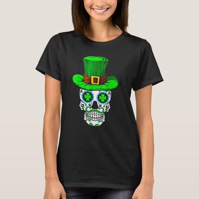Skull St Patricks Day Irish Saint Patricks Day of  T-Shirt (Front)