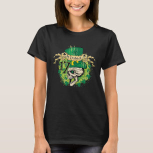 Skull St Patricks Day Irish Skull Leprechaun Lucky T-Shirt
