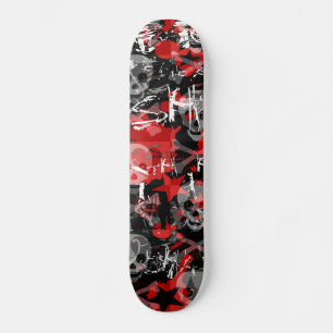 Skull Star Splatter Skateboard Deck
