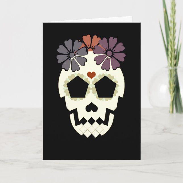 Skull "Stay Spooky!" Greeting Card (Front)