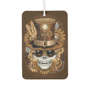 Skull Steampunk Voodoo Retro Machine Car Air Freshener