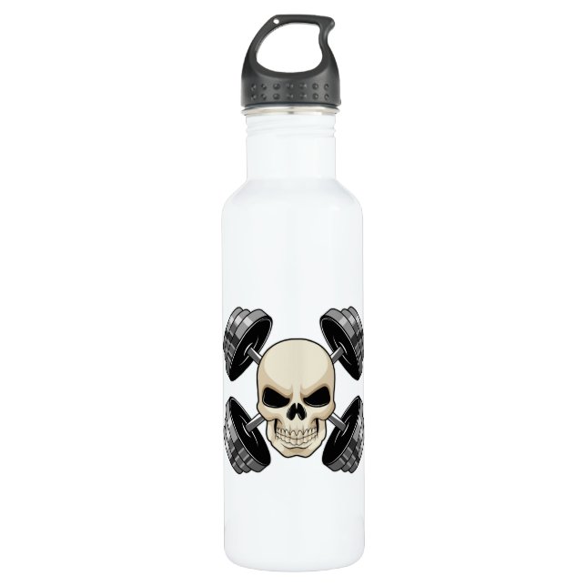 Skull Strength training Dumbbells 710 Ml Water Bottle (Front)