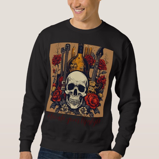 Skull & Strings Rock Festival Shirt | Guitar-Drive (Front)