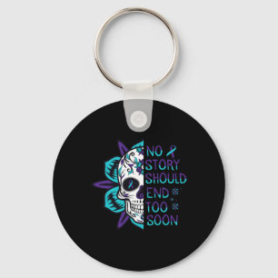 Skull Suicide Awareness Mental Health  Key Ring
