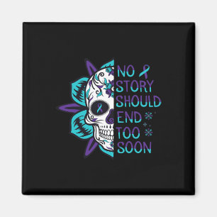 Skull Suicide Awareness Mental Health Magnet