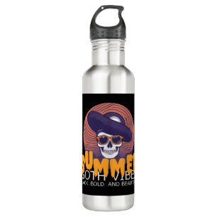 skull summer hat 710 ml water bottle