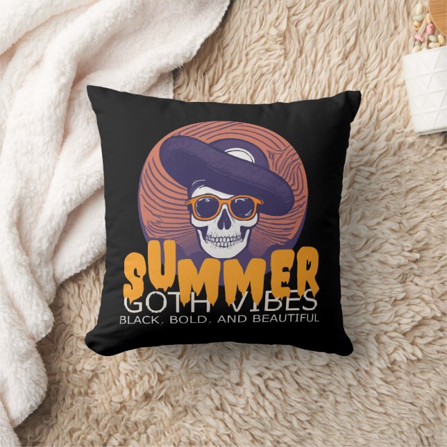 skull summer hat cushion (Blanket)