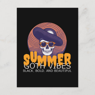 skull summer hat enclosure card