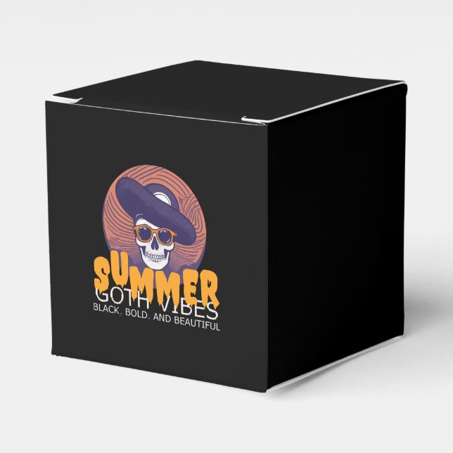 skull summer hat favour box (Front Side)
