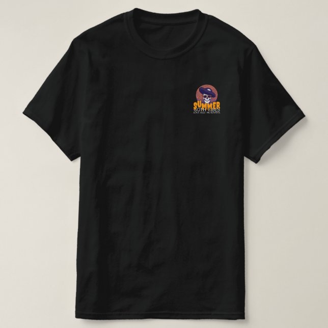 skull summer hat T-Shirt (Design Front)