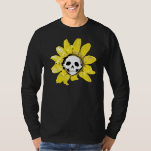Skull Sunflower Print - All Styles Men/Women/Kids  T-Shirt