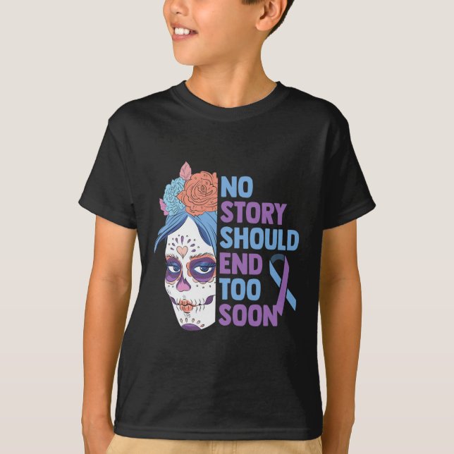 Skull Sunflower Suicide Awareness Psychiatrists Th T-Shirt (Front)