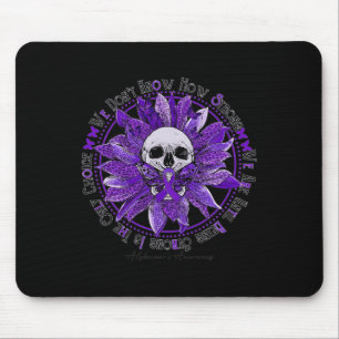 Skull Sunflower Warrior Purple Ribbon Heimerheimer Mouse Pad