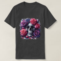 Skull Surrounded by Vibrant Roses