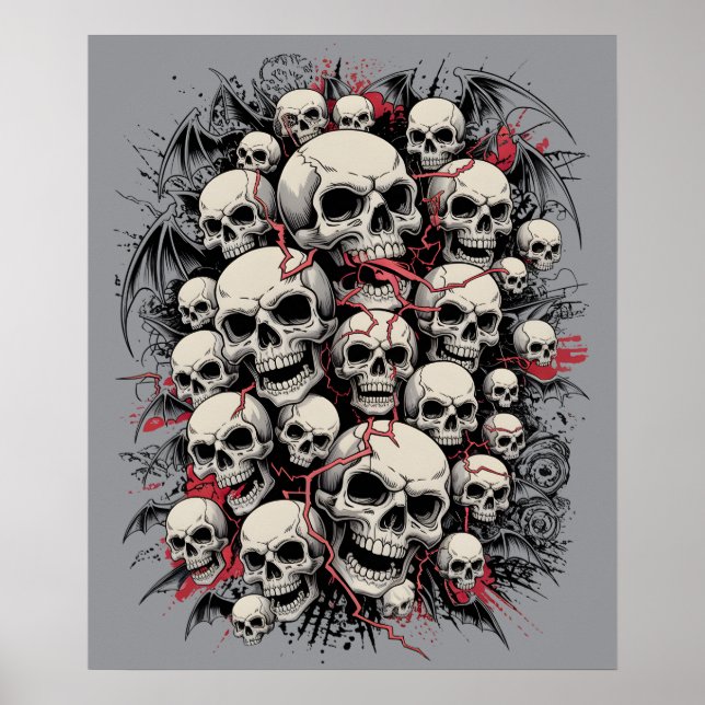 Skull Swarm Chaos Poster (Front)