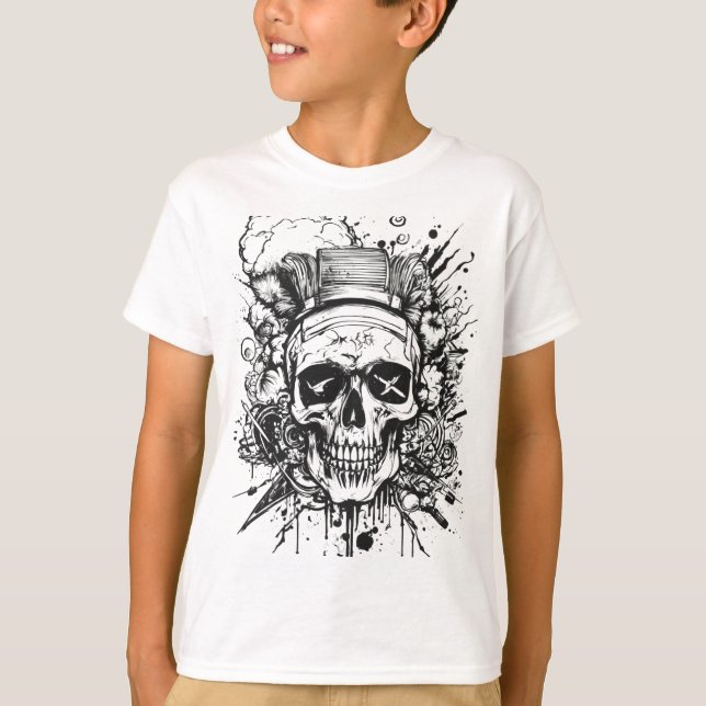 Skull Tattoo Art T-Shirt (Front)