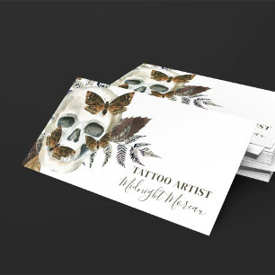 Skull Tattoo Artist QR Code Business Card