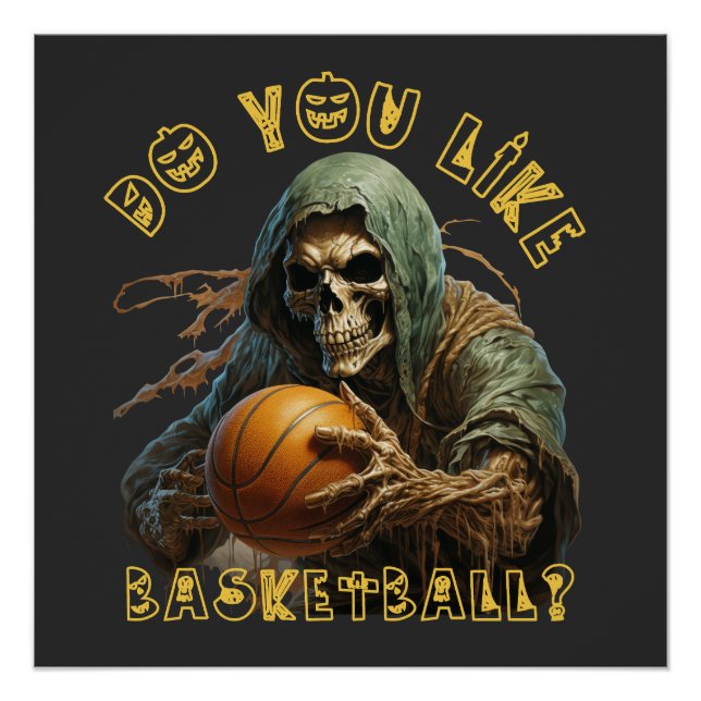 Skull Tee | Skeleton Halloween Shirt | Skull Poster (Front)