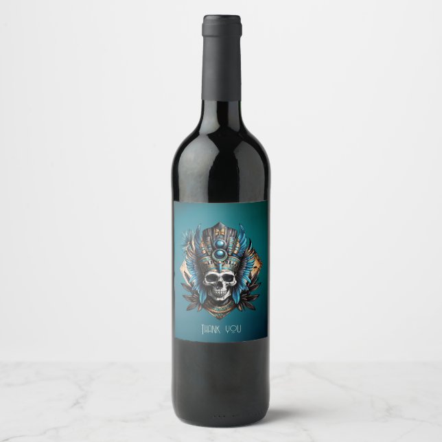 Skull that embodies the mystical aura  wine label (Front)