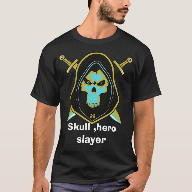 Skull the hero slayer ,game logo T-Shirt (Front)