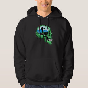 Skull Thinking of Hiking Trekking Camping Adventur Hoodie