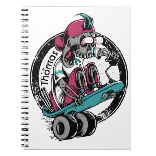 Skull Thrill: Ride or Die Customised Notebook