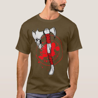 Skull Throwing Axe 2 T-Shirt