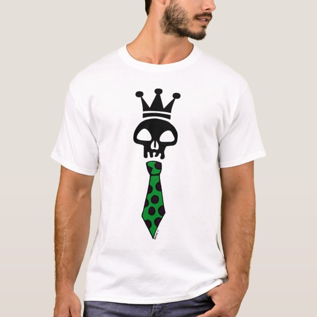 Skull Tie Green T-Shirt (Front)