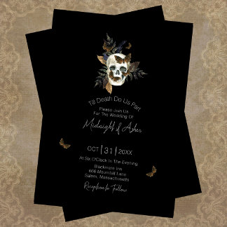 Skull Till Death Do Us Part Wedding Invite
