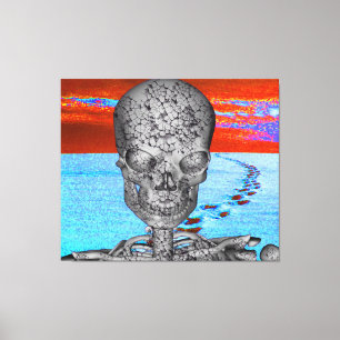 Skull Time Traveller Canvas Print
