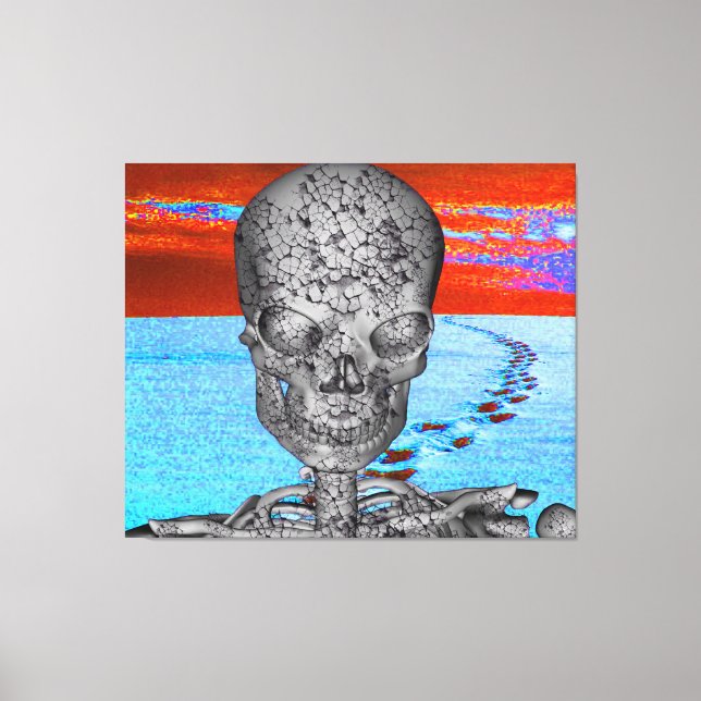 Skull Time Traveller Canvas Print (Front)