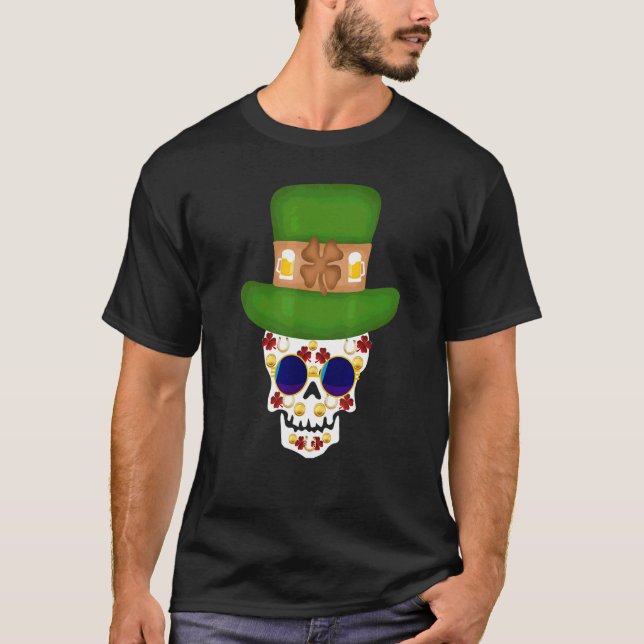 Skull Top Hat Rimmed Glasses Horse Shoes C Leaves (Front)