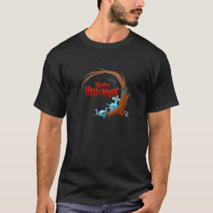 Skull Tree Spooky Halloween Men Women Kids T-Shirt