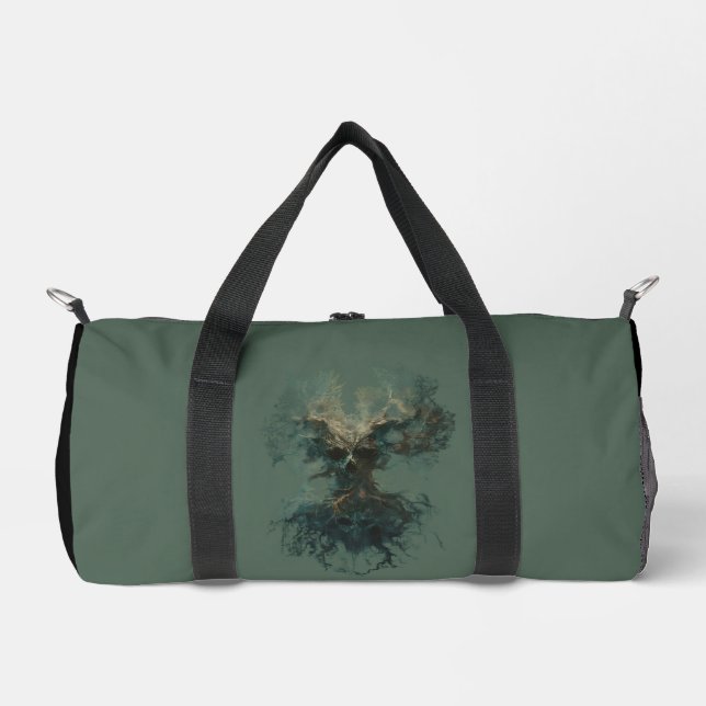 Skull Tree Surreal Dark Nature Duffel Bag (Front)